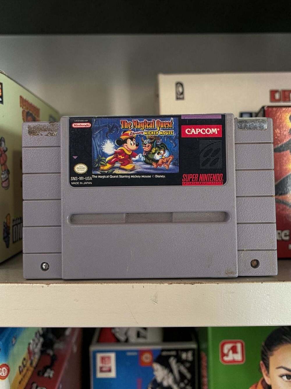 The Magical Quest Starring Mickey Mouse Super Nintendo SNES Game Cartridge